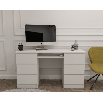 Birou Origo 6 sertare, Alb