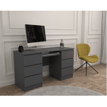 Birou Origo 6 sertare, Gri antracit