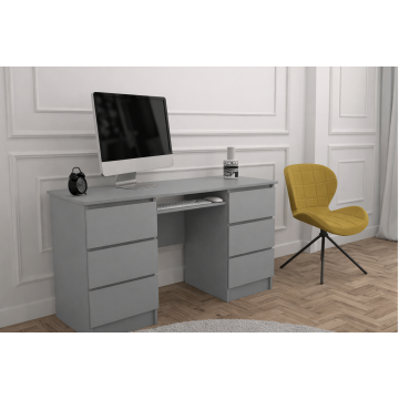 Birou Origo 6 sertare, Gri