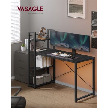 Birou Vasagle Negru 137.2x60x118.7 cm