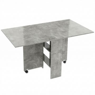 HOMCOM masă de dining, masă pliabilă economisire spațiu, masă economisire spațiu, masă extensibilă masă pliabilă masă economisire spațiu masă cu roți | Aosom Romania