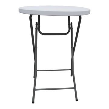 Masa de bar de gradina pliabila, Event, Alb, 81x81x110 cm