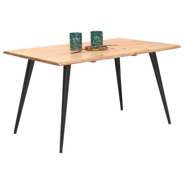 Masă din lemn, metal, 140/90/76 cm,