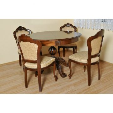 Masa Rotunda extensibila Sofia 120x160x80 culoare lemn personalizabila