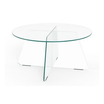Măsuță de cafea rotundă din sticlă ø 80 cm Samos – Actona