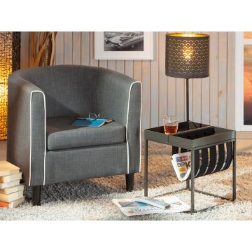 Masuta Club Ny Magazin, Inter Link, 35x35x40 cm, metal, antracit