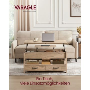 Masuta de Cafea extensibila, Luna, Maro, 100x50x49.1 cm