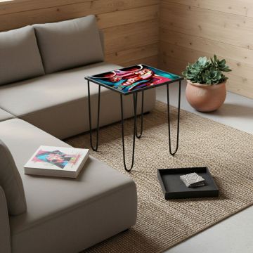 Masuta de cafea, Hanah Home, Shb-032-B, 53x55x53 cm, Multicolor