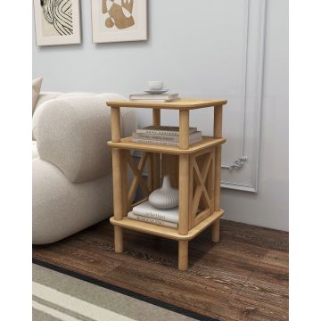 Masuta, Hanah Home, Castagno, 38x64x38 cm, Stejar