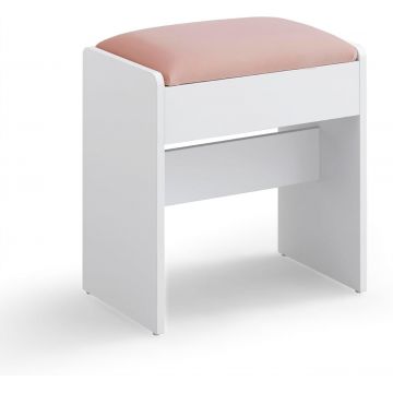Scaun pentru masa toaleta Vasagle, Roz, 28.6 x 45 x 45 cm