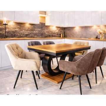 Set dining elegance 2 masa+6 scaune