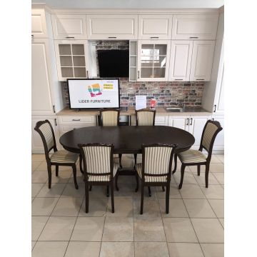 Set Eloria masa extensibila + 6 scaune