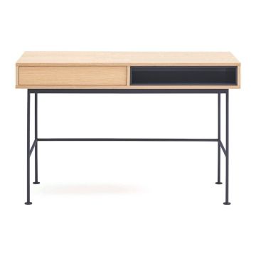 Birou cu blat cu aspect de lemn de stejar 60x120 cm Yoko – Teulat