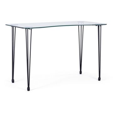 Birou cu blat din sticlă 60x120 cm Rondo – Bizzotto