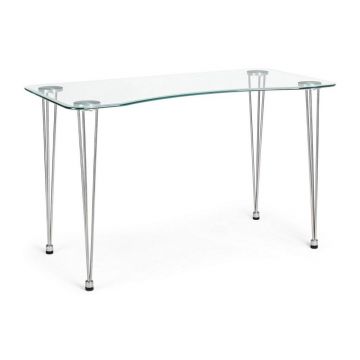 Birou cu blat din sticlă 60x120 cm Rondo – Bizzotto