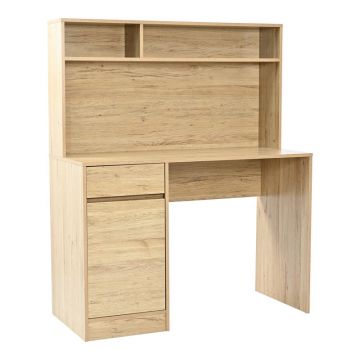 Birou cu raft Secreta, Stejar, 110x50x135 cm