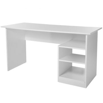 Birou Demir cu rafturi , Alb, 120 x 74 x 50 cm