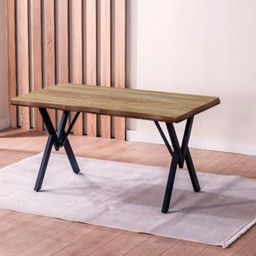 Masă Barton Nuc din MDF, Pentru Bucătărie sau Living