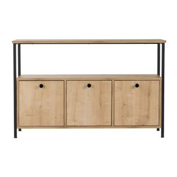 Masă consolă în culoare naturală deschisă cu aspect de lemn de stejar 29,5x120 cm Solace – Kalune Design