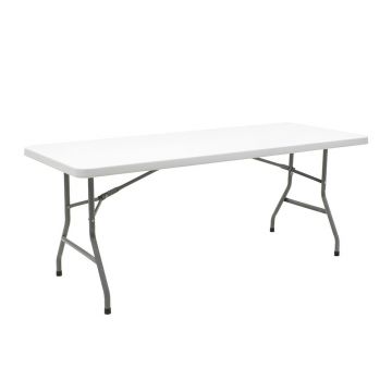 Masa de camping pliabila comerciala Aprilia  granit alb 183x76x74cm