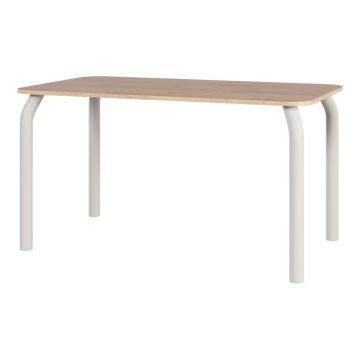 Masă de dining cu blat cu aspect de lemn de stejar 80x140 cm Meko – noo.ma