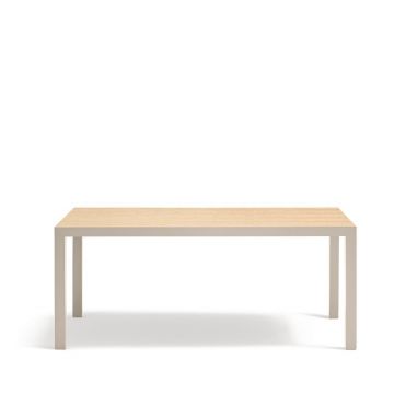 Masă de dining cu blat din lemn de stejar 75x180 cm Alma – Teulat