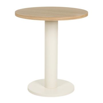 Masă de dining rotundă cu blat cu aspect de lemn de stejar ø 65 cm Sool – noo.ma