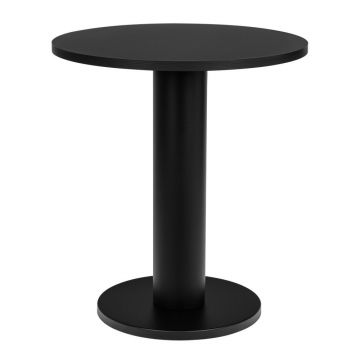 Masă de dining rotundă cu blat cu aspect de lemn de stejar ø 65 cm Sool – noo.ma