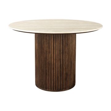 Masă de dining rotundă cu blat din piatră ø 115 cm Arda – Dutchbone