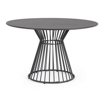 Masă de grădină rotundă din oțel ø 120 cm Austin – Bizzotto
