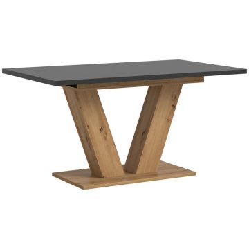 Masă din material pe bază de lemn, 150-190/90/76 cm,