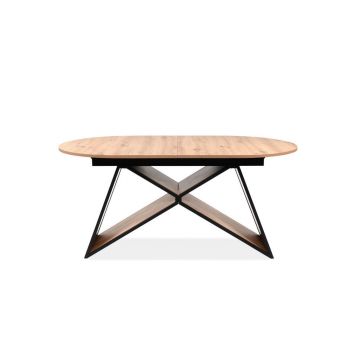 Masă din material pe bază de lemn, 160-200/90/75 cm,