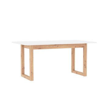 Masă din material pe bază de lemn, 160-200/90/75 cm,