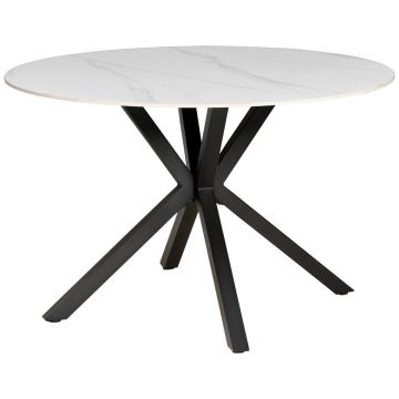 Masă din metal, ceramică, 118/118/76 cm,