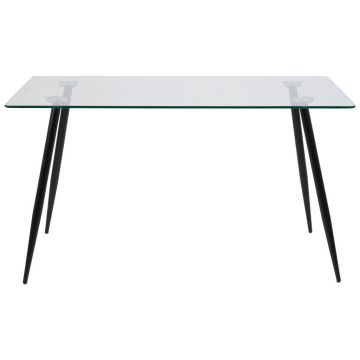 Masă din sticlă, 140/80/75 cm,