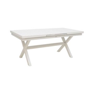 Masa extensibila Dagyn Alb din aluminiu, 180-240x90x76 cm