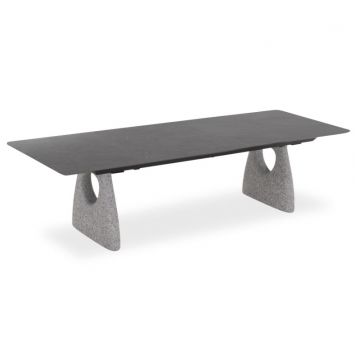 Masa extensibila GOFFEN DARK GREY 280(400) x 100 CM - Gri inchis