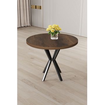 Masa, Hanah Home, Agnes, 90x73x90 cm, Baroc / Negru