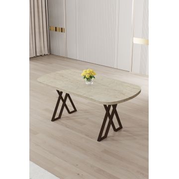 Masa, Hanah Home, Kaye, 168x76x90 cm, Travertin / Maro