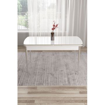 Masa, Hanah Home, Nira, 114x78x78 cm, Alb / Crom