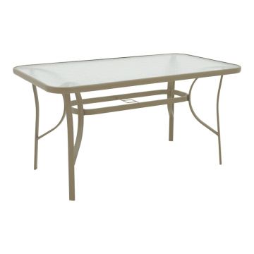 Masa metalica Ensure, Sampanie, 140x80x70 cm