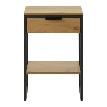 Măsuță auxiliară cu aspect de lemn de stejar 30x40 cm Cesura – Unique Furniture