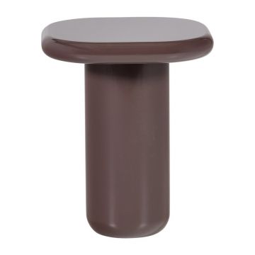 Măsuță auxiliară cu aspect lucios 50x50 cm Zava – WOOOD