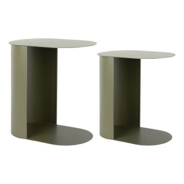 Măsuță auxiliară din metal Riqueza Oval – Leitmotiv