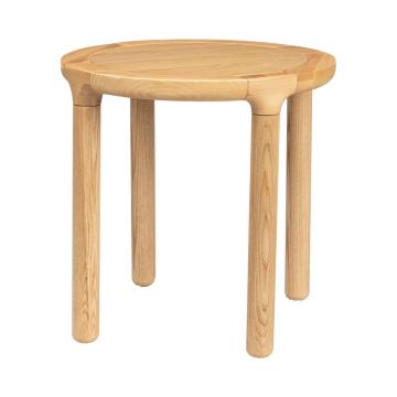 Măsuță auxiliară rotundă cu aspect de lemn de stejar ø 45 cm Storm – Zuiver