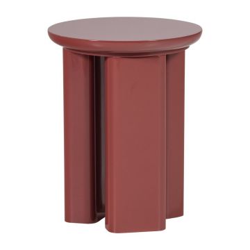 Măsuță auxiliară rotundă cu aspect lucios ø 40 cm Orivo – WOOOD