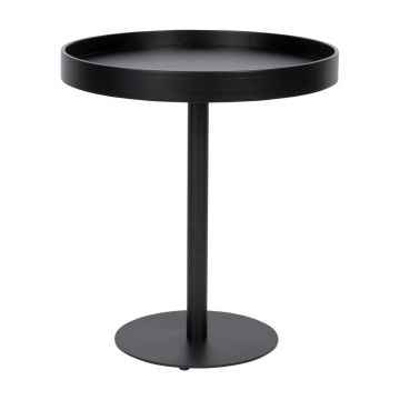 Măsuță auxiliară rotundă cu blat cu aspect de lemn de stejar ø 40 cm Yuri S – White Label