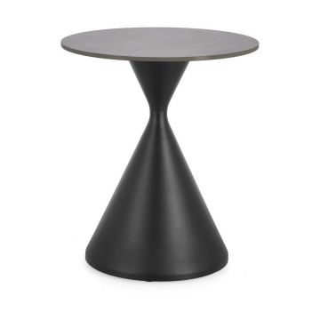 Măsuță auxiliară rotundă cu blat cu aspect de marmură ø 50 cm Joona – Bizzotto