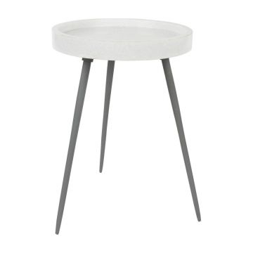 Măsuță auxiliară rotundă cu blat din marmură ø 33 cm Karrara – White Label