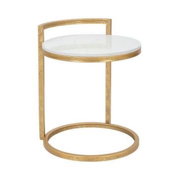 Măsuță auxiliară rotundă cu blat din marmură ø 40,5 cm Round Marble – Mauro Ferretti